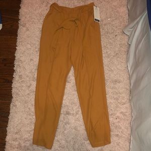 Mustard High-Waisted Trousers